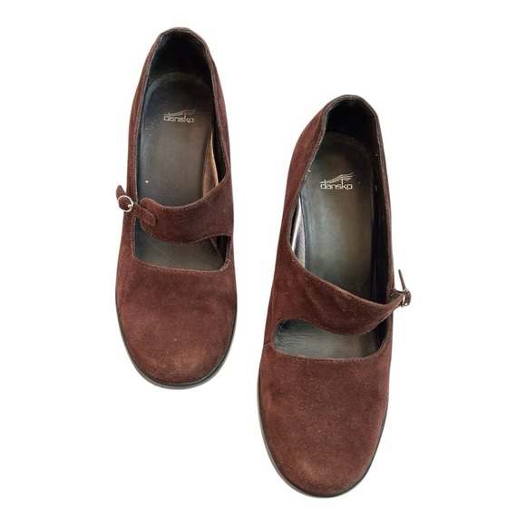 Dansko Brown Suede Heels - Picture 3 of 9